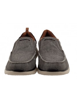 Mocasín Lona Gris Tallas Grandes 0025SK