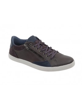 Zapato Sport Gris Piel Tallas Grandes 1028W