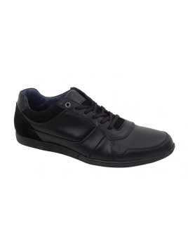 Zapato Sport Negro Piel Tallas Grandes 718W