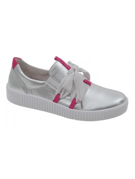 Sneakers Plata Piel Tallas Grandes 333GA