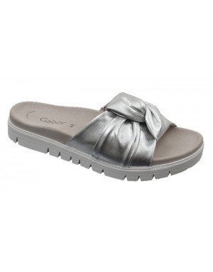 Mule Plata Piel Tallas Grandes 746GA