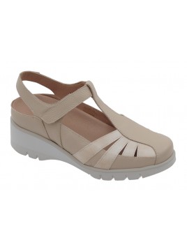 Sandalia Beige Piel Tallas Pequeñas 0663PPS