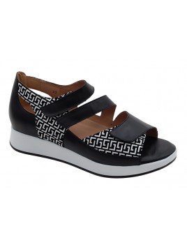 Sandalia Negra Piel Tallas Grandes 0430PS