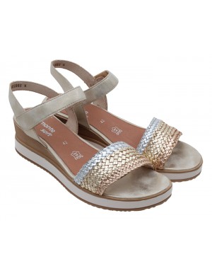Sandalia Platino Piel Tallas GrandesV20RZ
