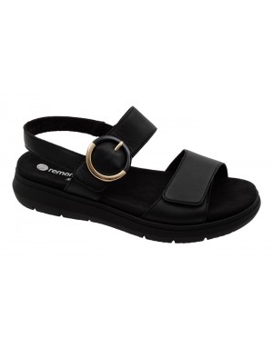 Sandalia Sport Negra Piel Tallas Grandes V39RZ
