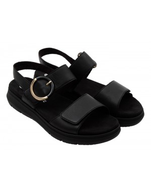 Sandalia Sport Negra Piel Tallas Grandes V39RZ
