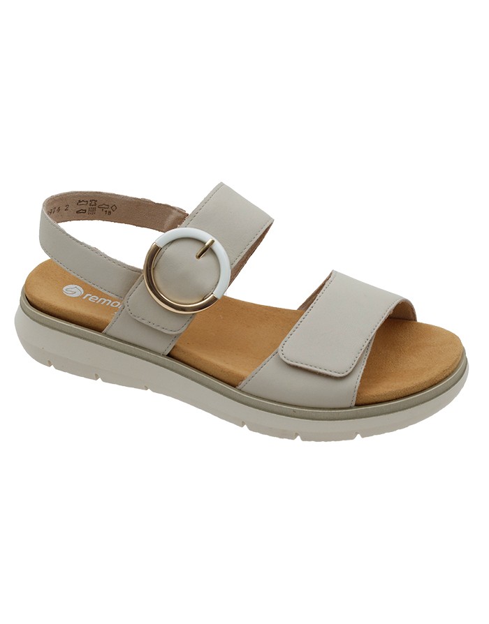 Sandalia Sport Beige Piel Tallas Grandes V39RZ