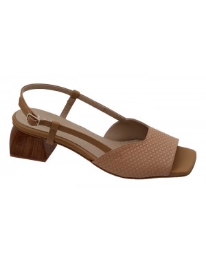 Sandalia Taupe Piel Tallas Grandes 6406D