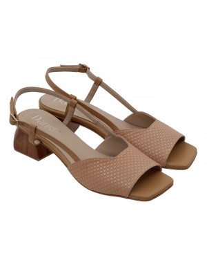Sandalia Taupe Piel Tallas Grandes 6406D