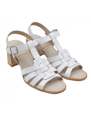 Sandalia Blanco Charol Tallas Grandes 5621D