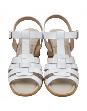 Sandalia Blanco Charol Tallas Grandes 5621D