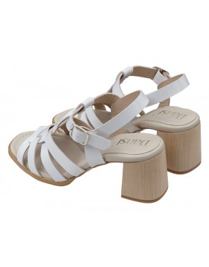 Sandalia Blanco Charol Tallas Grandes 5621D
