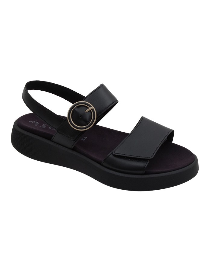 Sandalia Sport Negra Piel Tallas Grandes 863GA