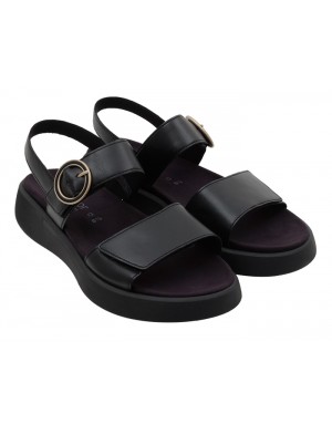 Sandalia Sport Negra Piel Tallas Grandes 863GA