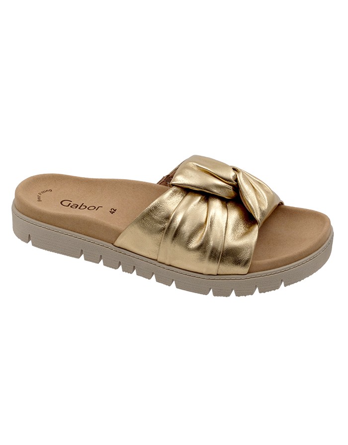 Mule Oro Piel Tallas Grandes 746GA