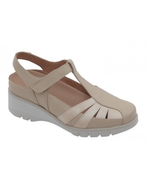 Sandalia Beige Piel Tallas Pequeñas 0663PPS