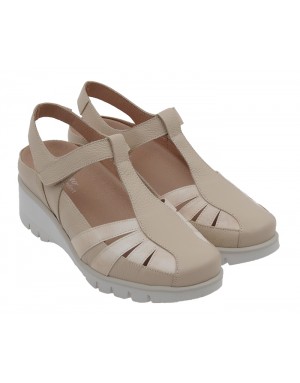 Sandalia Beige Piel Tallas Pequeñas 0663PPS