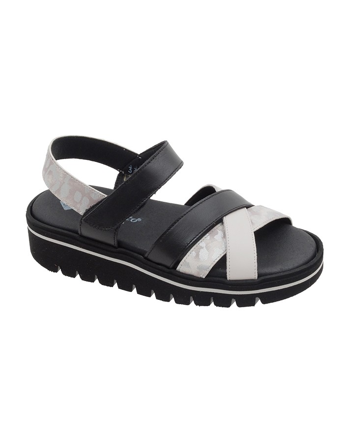 Sandalia Tricolor Piel Tallas Pequeñas 0784PPS