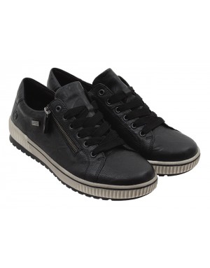 Sneakers Negro Piel Tallas Grandes IN22RZ