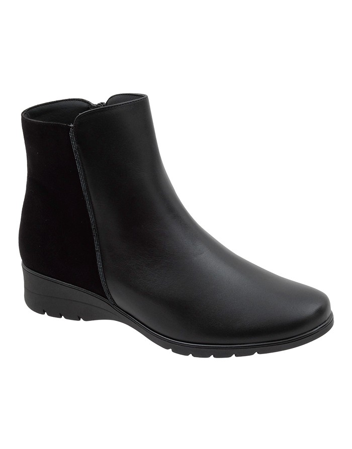 Botín Sport Negro Piel-Ante Tallas Grandes 587PS