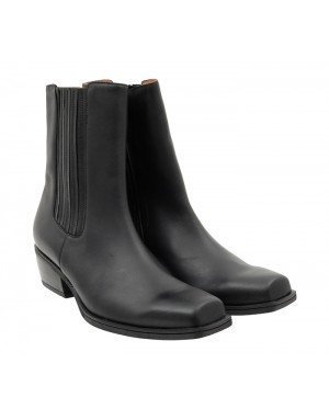 Botín Cowboy Negro Piel Tallas Grandes 910GA