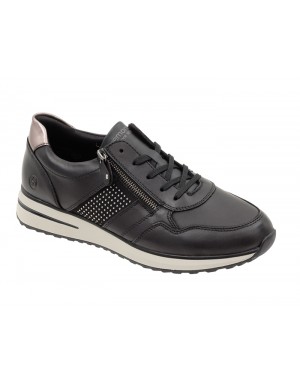 Deportivo Negro Piel Tallas Grandes IN35RZ