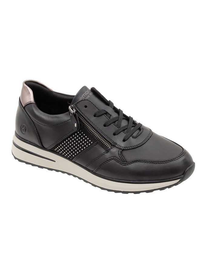 Deportivo Negro Piel Tallas Grandes IN35RZ