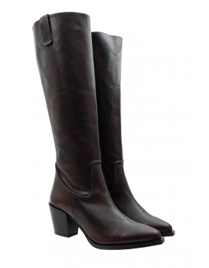 Bota Cowboy Caoba Piel Tallas Grandes 8168D