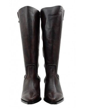 Bota Cowboy Caoba Piel Tallas Grandes 8168D