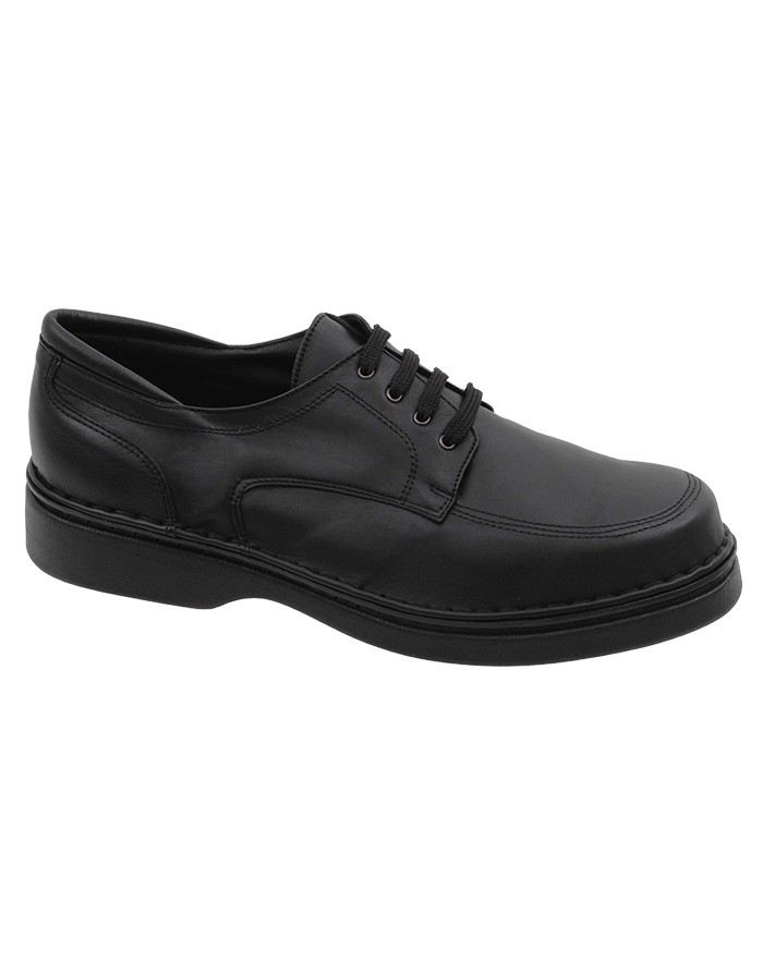 Zapato Ancho Especial Negro Piel Tallas Grandes 2000CF