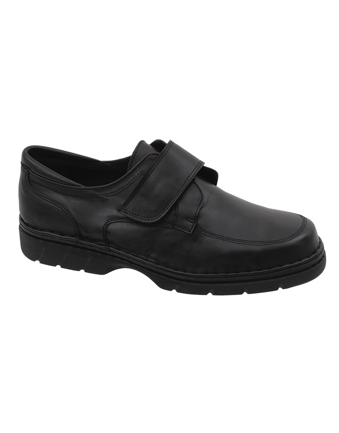 Zapato Velcro Negro Piel Tallas Grandes 2003CF