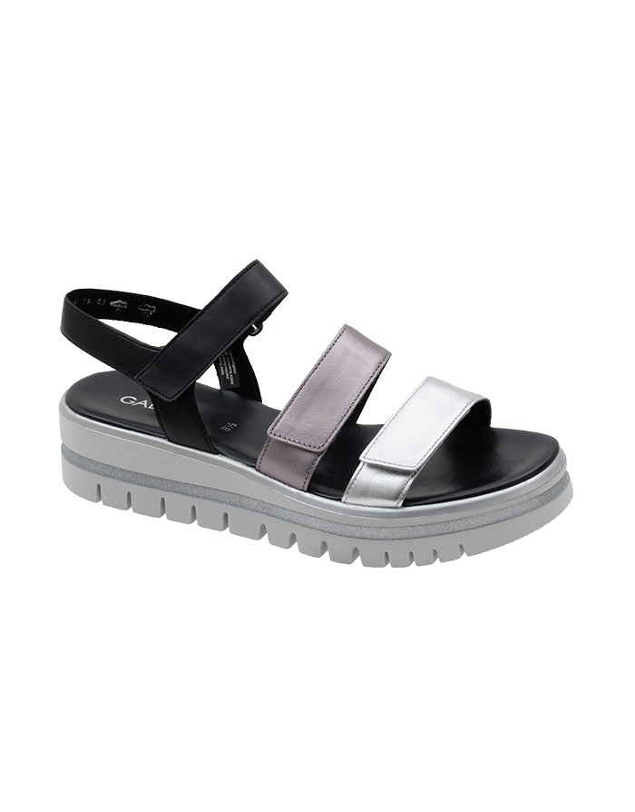 Sandalia Sport Negra-Plata Tallas Grandes 620GA