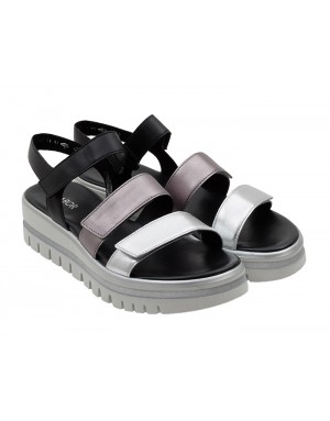 Sandalia Sport Negra-Plata Tallas Grandes 620GA