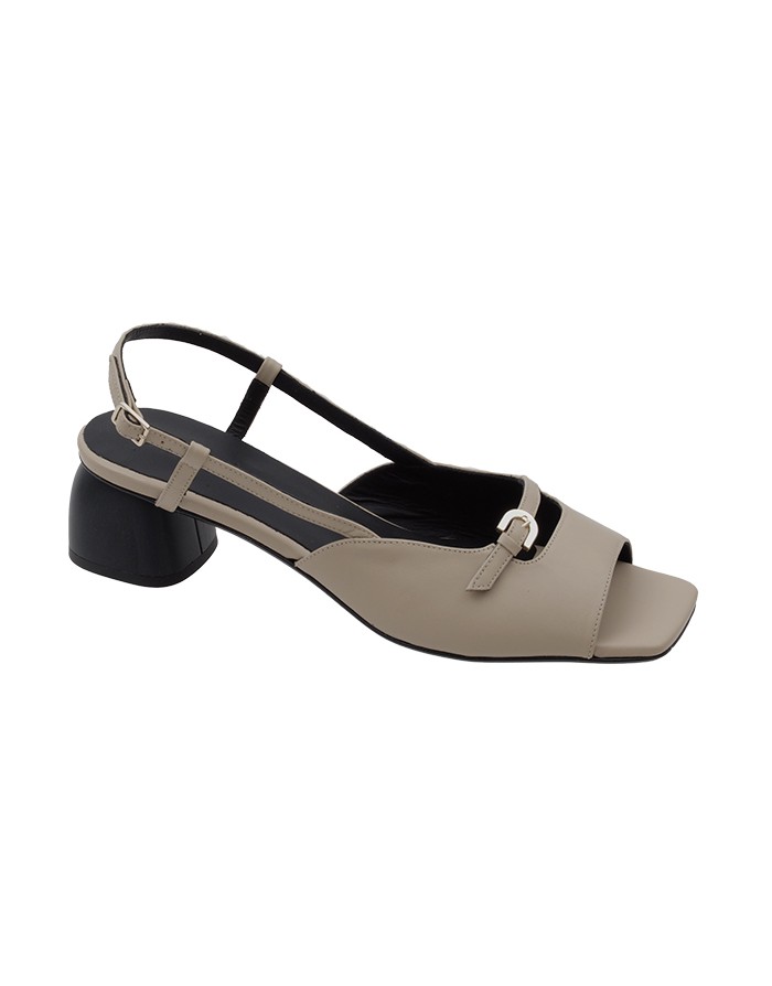 Sandalia Vestir Taupe Piel Tallas Grandes 8367D