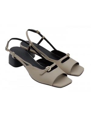 Sandalia Vestir Taupe Piel Tallas Grandes 8367D