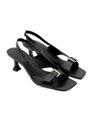 Sandalia Vestir Negra Piel Tallas Grandes 8390D