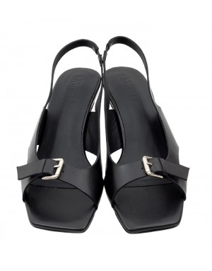 Sandalia Vestir Negra Piel Tallas Grandes 8390D