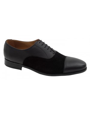 Zapato Vestir Negro Ante-Piel Tallas Grandes 1030PC