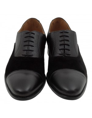 Zapato Vestir Negro Ante-Piel Tallas Grandes 1030PC