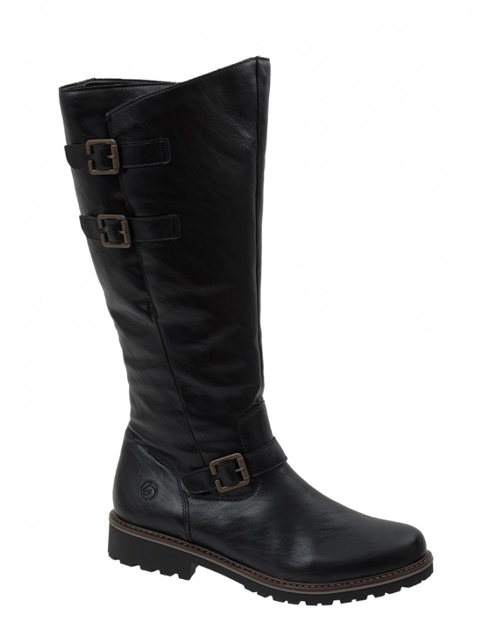Bota Negra Piel Tallas Grandes IN50RZ