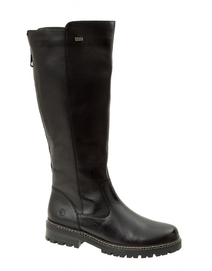 Bota Negra Piel Tallas Grandes IN57RZ