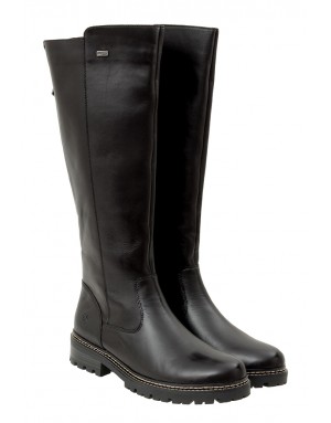 Bota Negra Piel Tallas Grandes IN57RZ