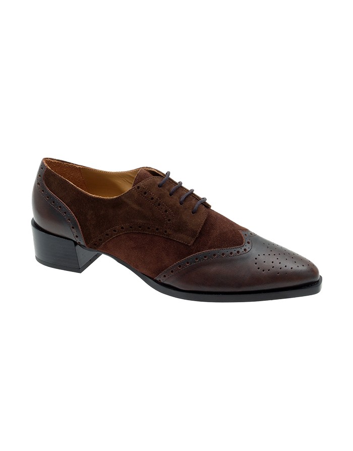 Zapato Marrón Ante-Piel Tallas Grandes 8704D