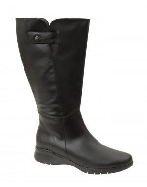 Bota Negra Piel Caña Ancha (XL) 5880PS
