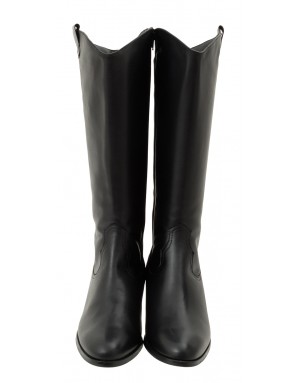 Bota Negra Piel Caña Ancha (XL) 5461PS