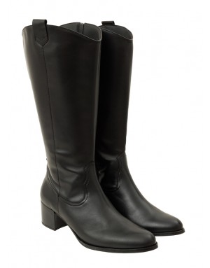 copy of Bota Negra Piel Caña Ancha (XL) 5461PS