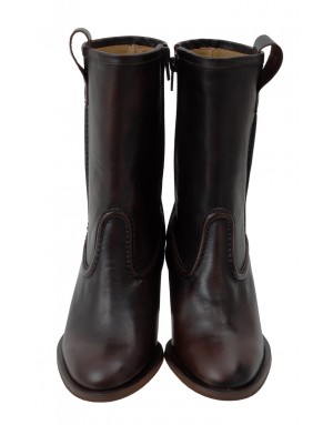 Media Bota Caoba Piel Tallas Pequeñas 9041PD