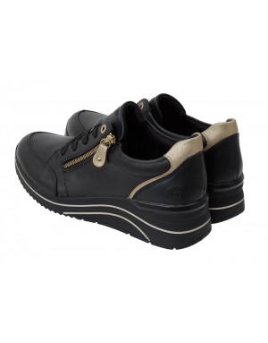 Deportivo Negro Piel Tallas Grandes IN45RZ