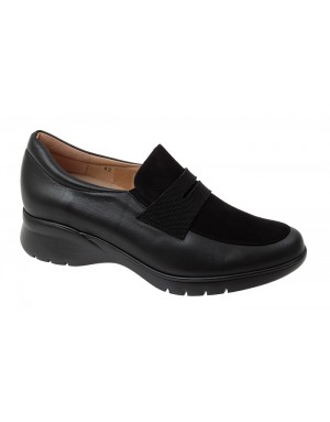 copy of Mocasín Negro Piel-Ante Tallas Pequeñas 5854PPS