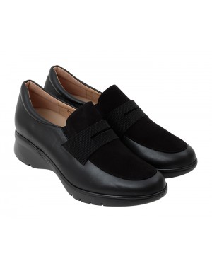copy of Mocasín Negro Piel-Ante Tallas Pequeñas 5854PPS